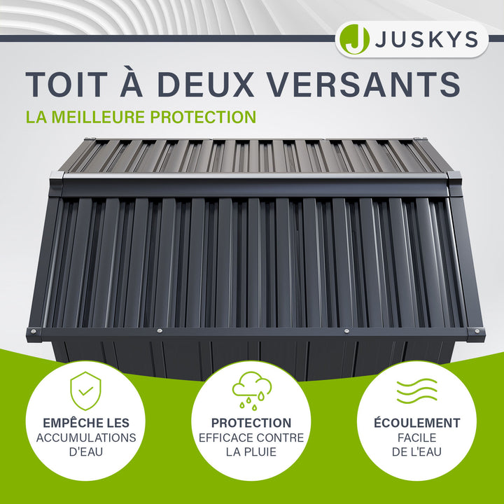 Garage pour tondeuse robotisée avec toit en pente