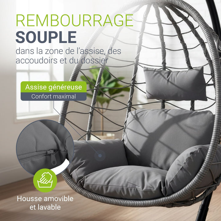 Chaise suspendue Aria avec cadre
