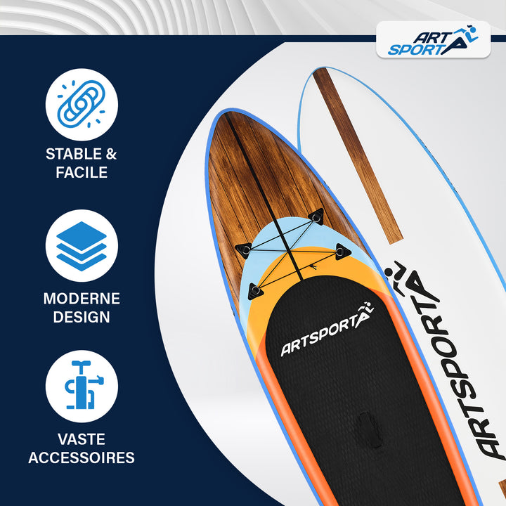 Stand up paddle gonflable – set complet avec sac et accessoires