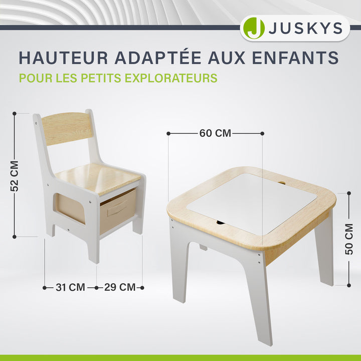 Table de jeu avec deux chaises Milou