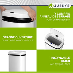 Poubelle rectangulaire avec capteur