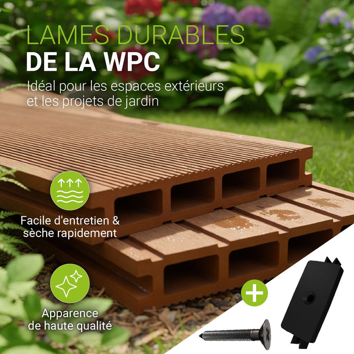 Lames de terrasse en WPC Teck