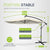 Parasol déporté à LED Brésil