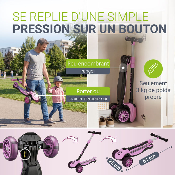 Trottinettes pour enfants pour des aventures en toute sécurité
