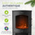 Poêle électrique 1800W avec effet de flammes