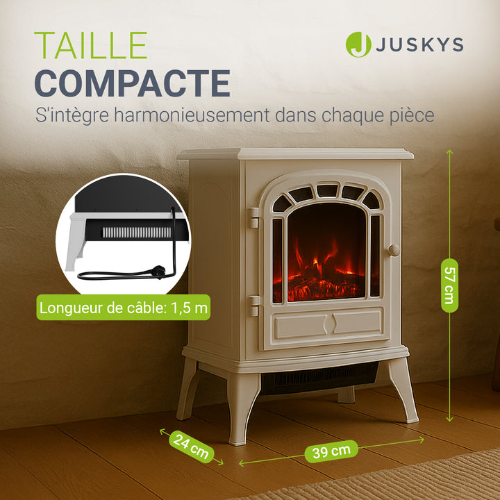 Cheminée électrique 2000W avec effet de flammes
