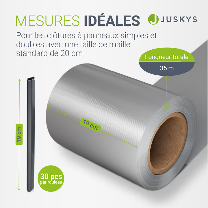 Bandes brise-vue PVC 19 cm x 35 m