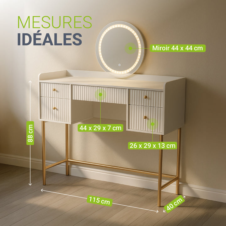 Coiffeuse avec miroir Samira