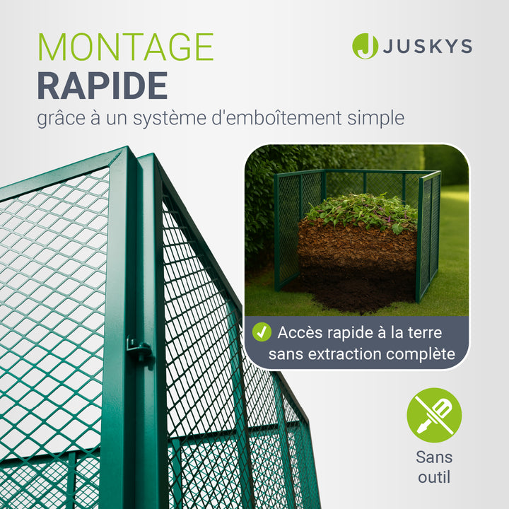 Composteur métallique pour déchets de jardin