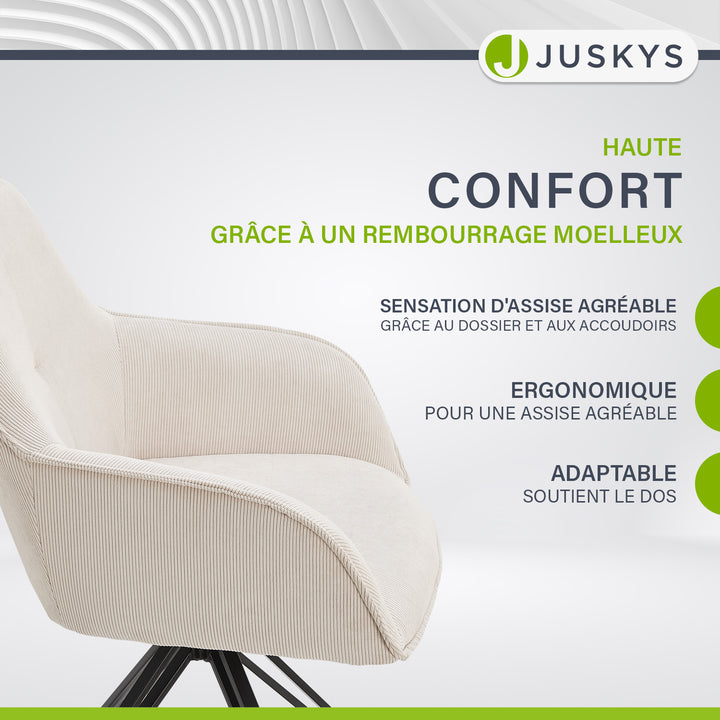 Chaise pivotante Clyde avec cordon