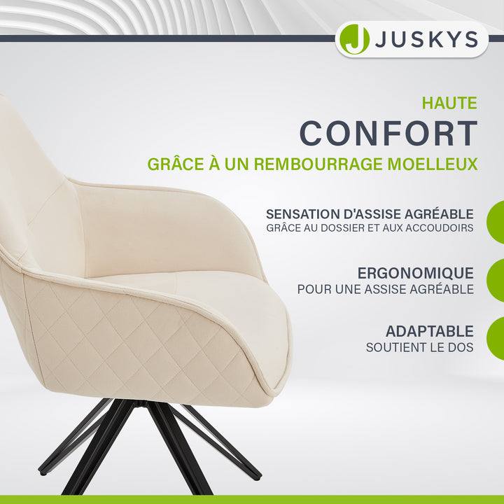 Chaise de salle à manger pivotante en velours Clyde