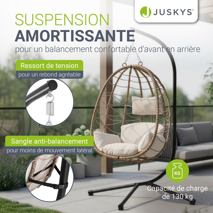 Chaise suspendue Aria avec cadre