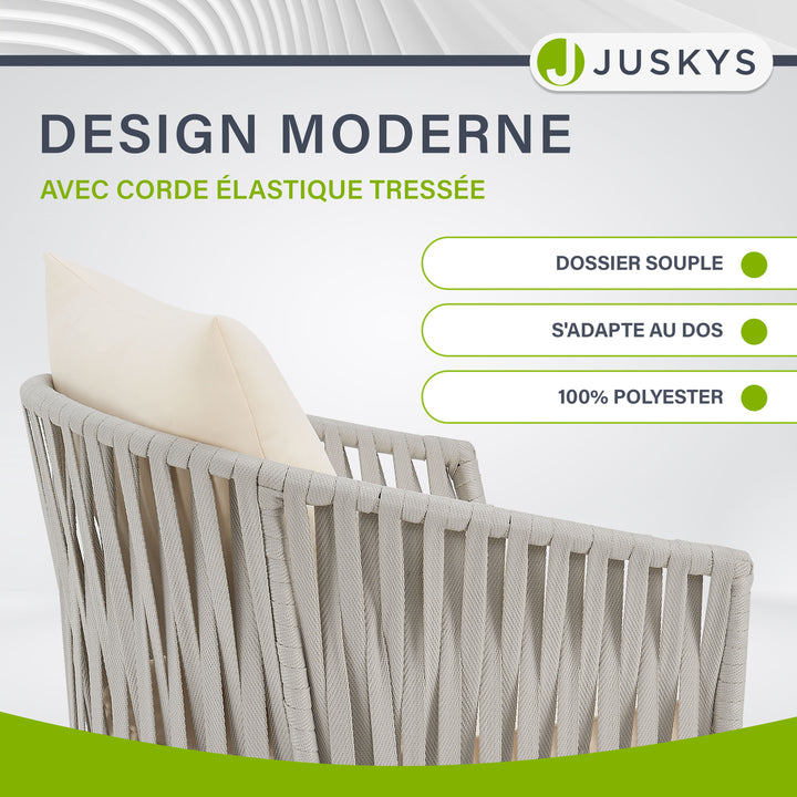 Ensemble de 2 chaises en corde