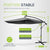 Parasol déporté à LED Brésil