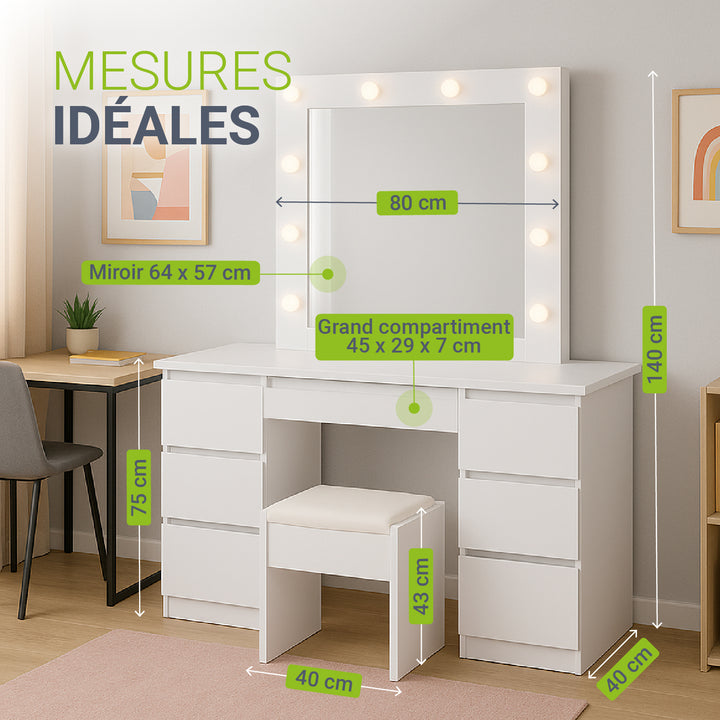 Coiffeuse avec miroir Talea