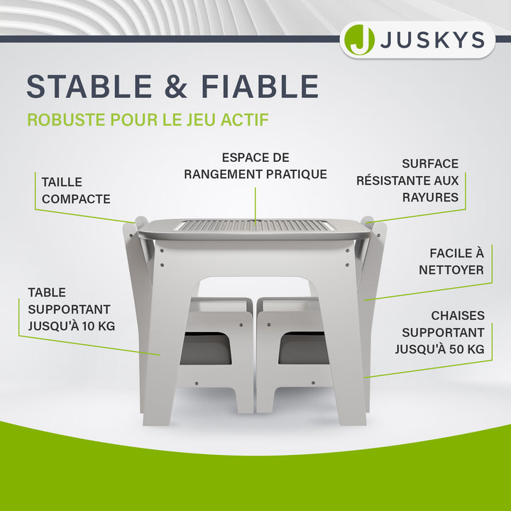 Table de jeu avec deux chaises Milou