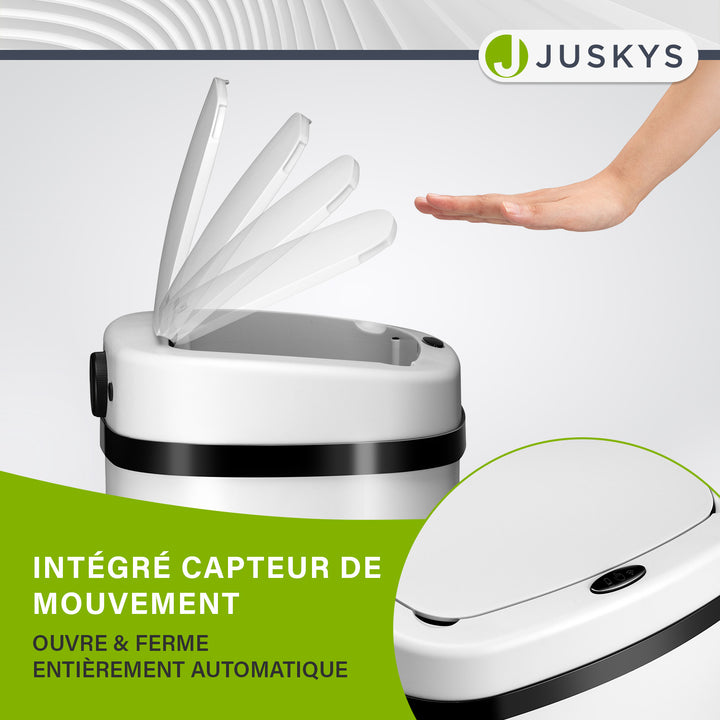 Poubelle rectangulaire avec capteur