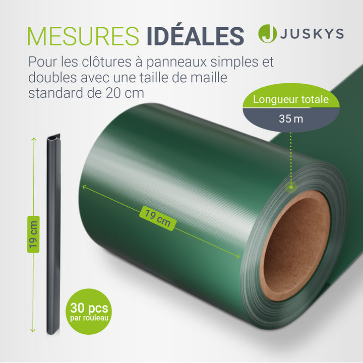 Bandes brise-vue PVC 19 cm x 35 m