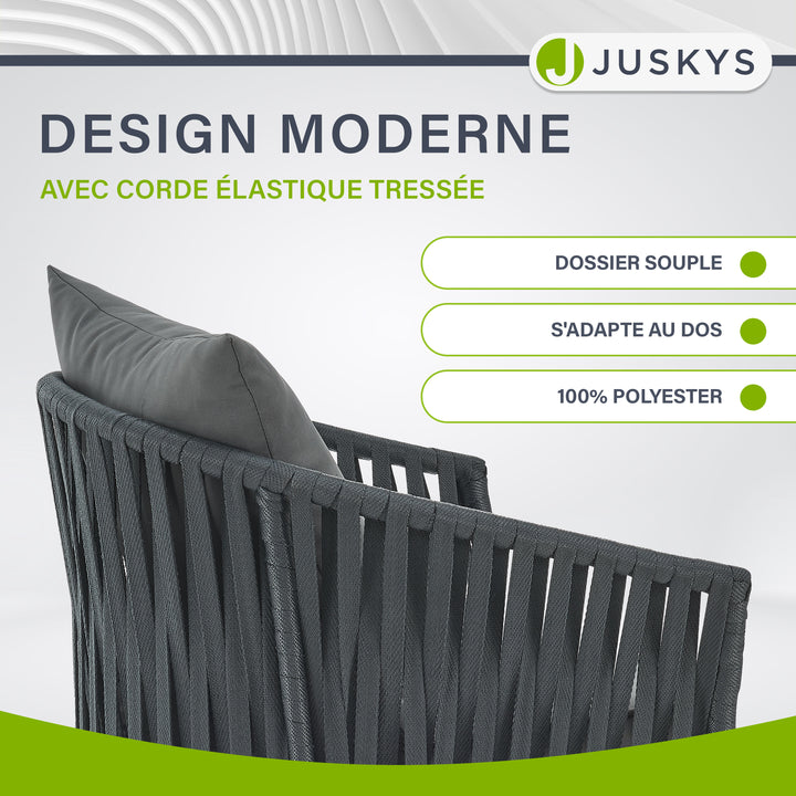 Ensemble de 2 chaises en corde