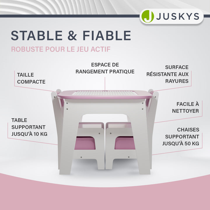 Table de jeu avec deux chaises Milou