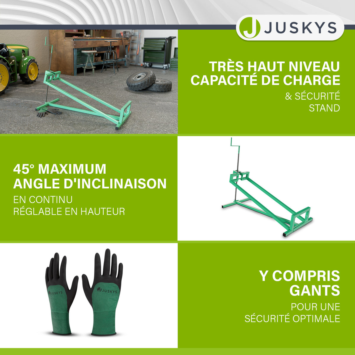 Cric pour tracteur à gazon jusqu'à 400 kg