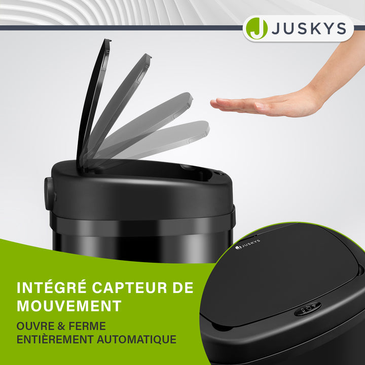 Poubelle rectangulaire avec capteur