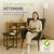 Fauteuil à oreilles avec tabouret Odense en option