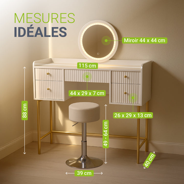 Coiffeuse avec miroir Samira