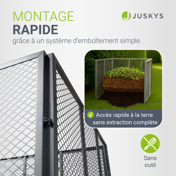 Composteur métallique pour déchets de jardin