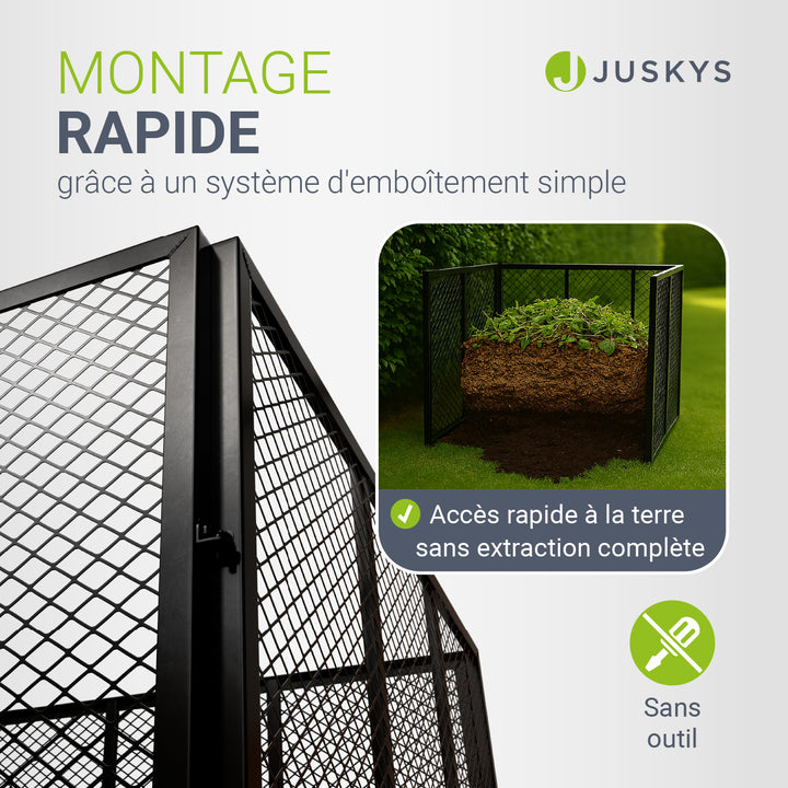 Composteur métallique pour déchets de jardin