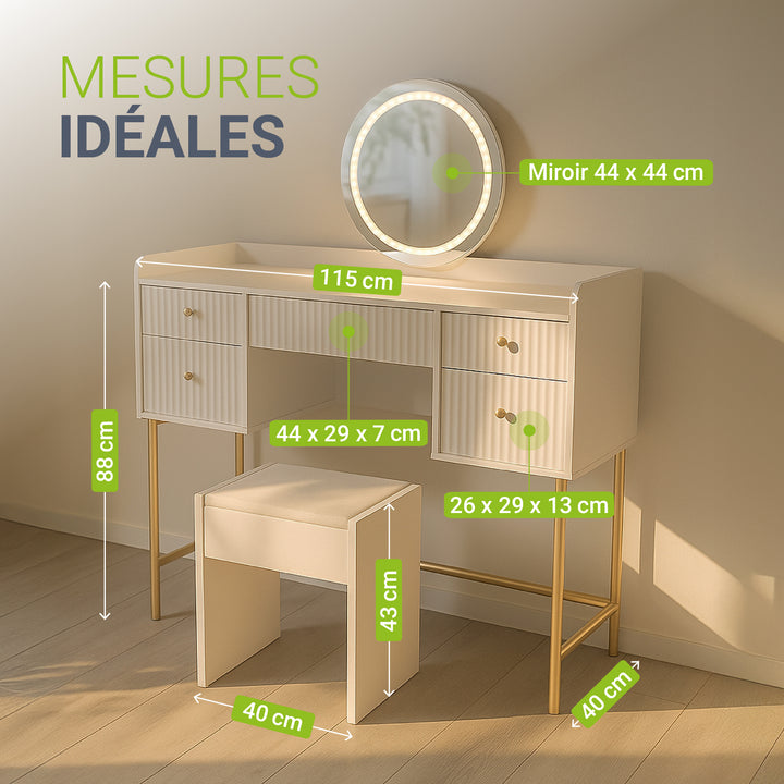 Coiffeuse avec miroir Samira