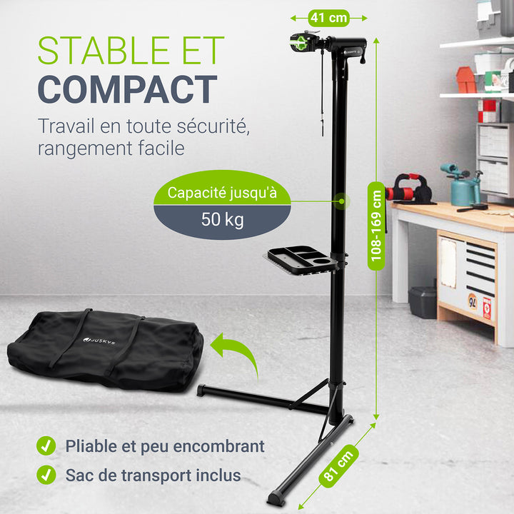 Support de réparation de vélo pliable