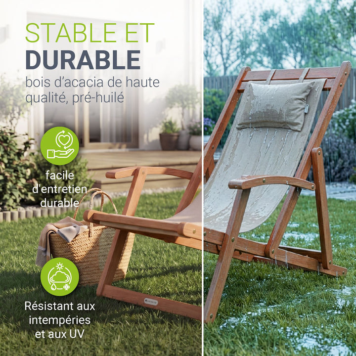 Chaise longue pliante Tavira