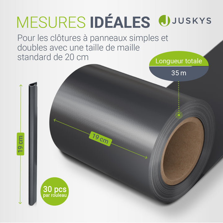 Bandes brise-vue PVC 19 cm x 35 m