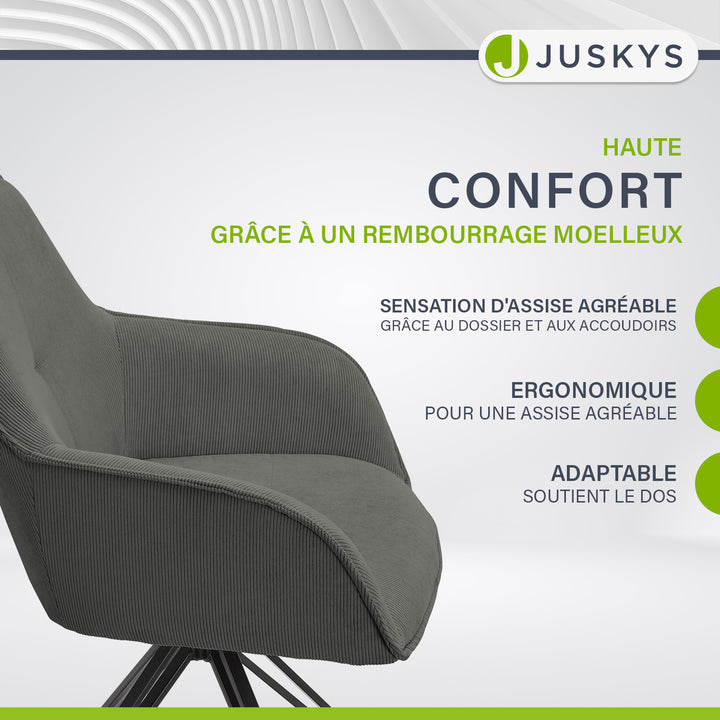 Chaise pivotante Clyde avec cordon
