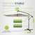 Parasol déporté à LED Brésil