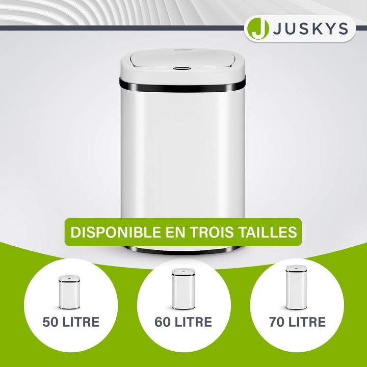 Poubelle rectangulaire avec capteur