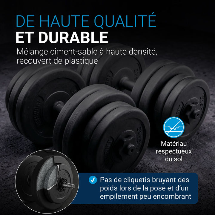 Ensemble d'haltères 30 kg