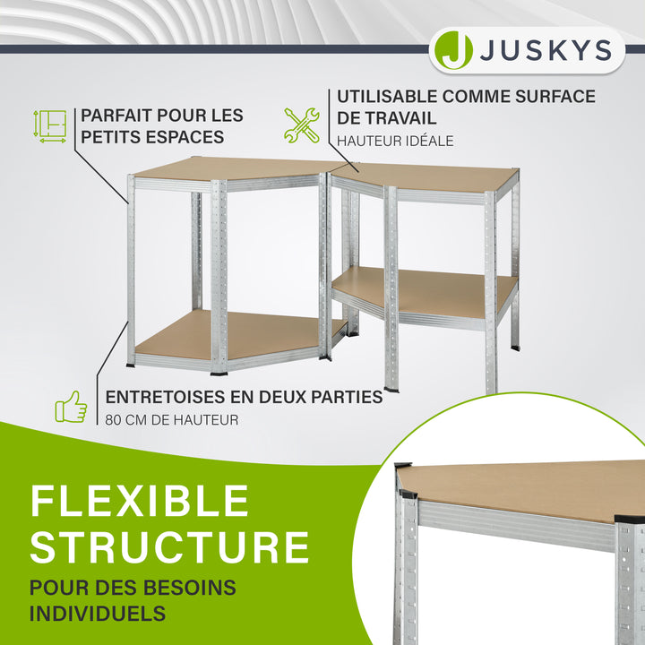 Étagère d'angle Corner Easy 160 x 75 x 40-75 cm
