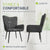 Fauteuil à oreilles avec tabouret Odense en option