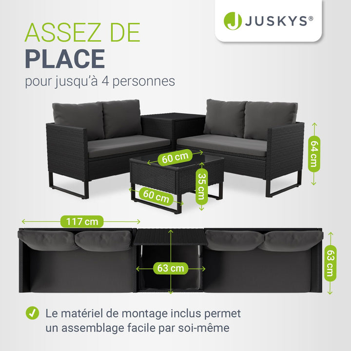 Salon de jardin pour 4 personnes Santorin