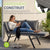 Banc multifonction en polyrotin Calvia Noir/Gris/Crème