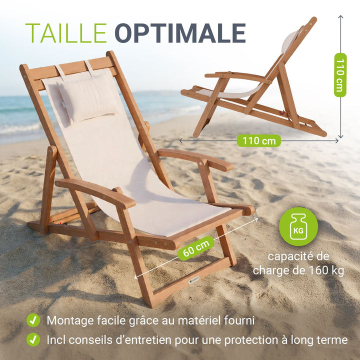 Chaise longue pliante Tavira