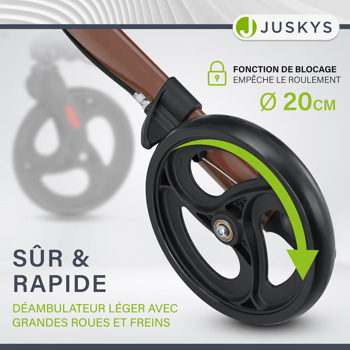 Déambulateur en aluminium Vital – pliable, avec siège et sac à provisions – jusqu'à 130 kg