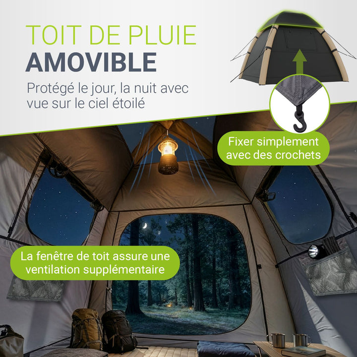 Tente gonflable avec accessoires pour 1 à 4 personnes