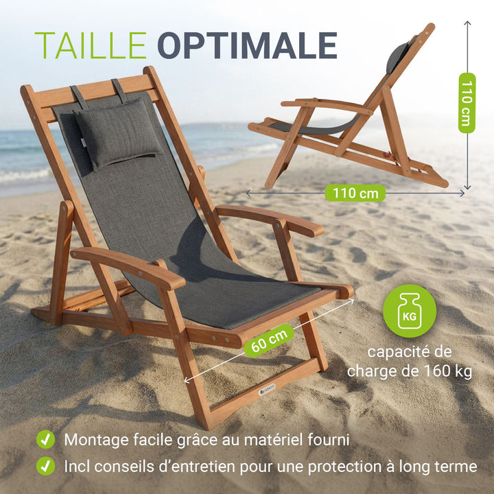 Chaise longue pliante Tavira