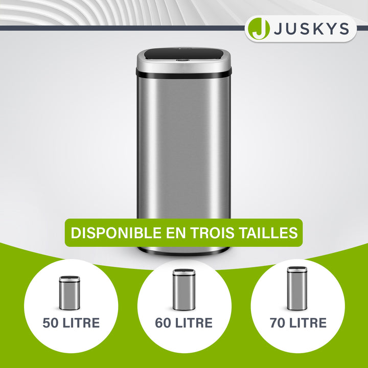 Poubelle rectangulaire avec capteur