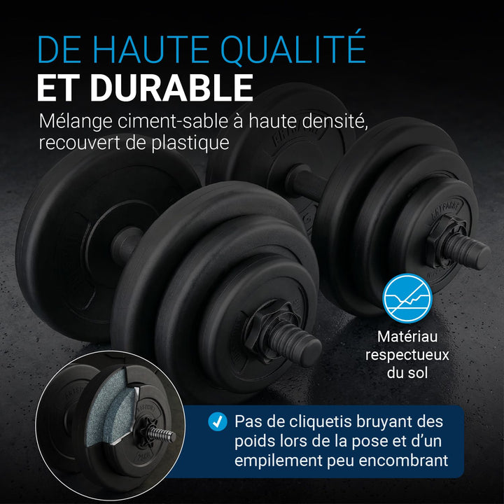 Ensemble d'haltères 20 kg