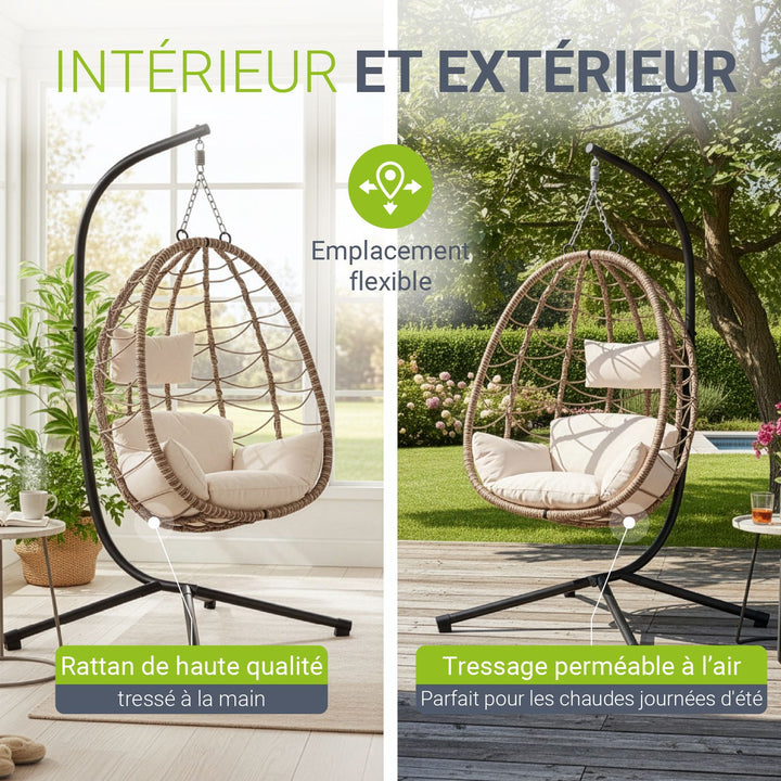 Chaise suspendue Aria avec cadre
