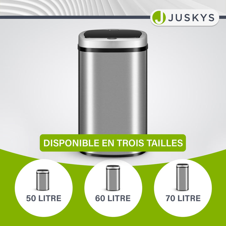 Poubelle rectangulaire avec capteur